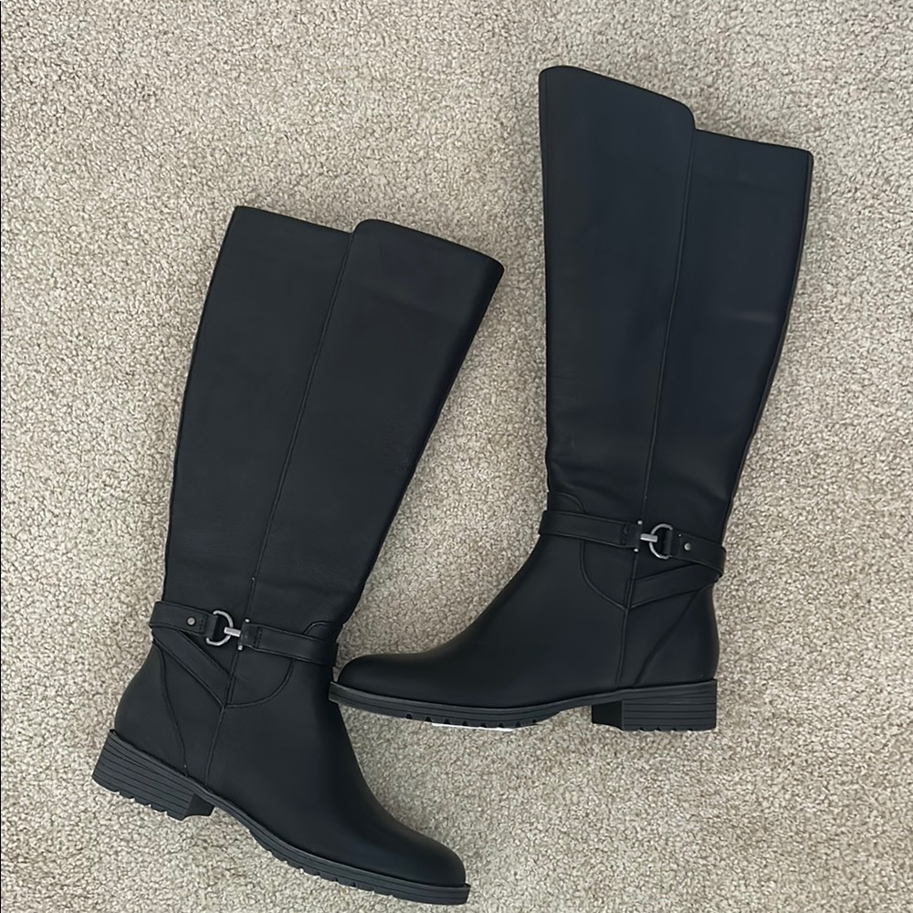 Black Knee-High Riding Boots